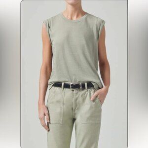 Citizens of Humanity Kelsey Roll Sleeve Tee in Color Andes